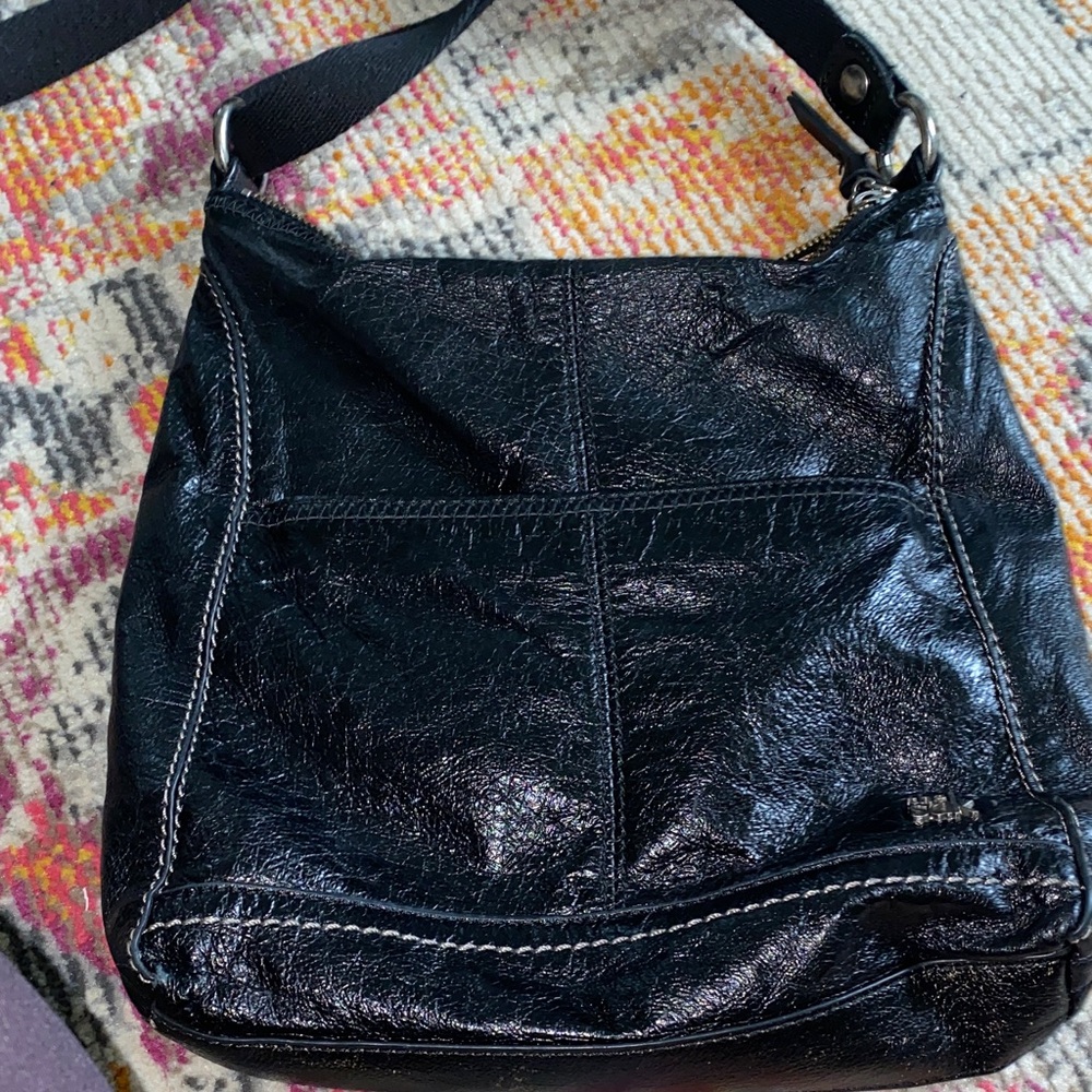 Black Leather Shoulder Bag